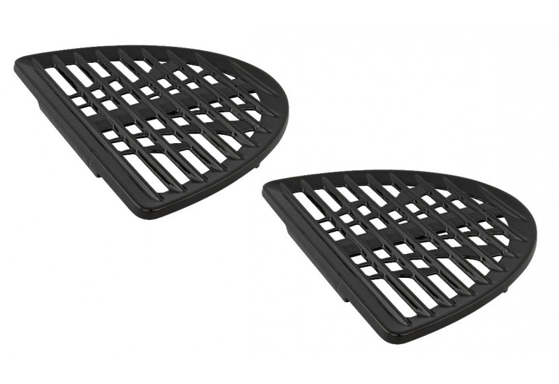  LOT DE 2 DEMI GRILLES DE CUISSON EN FONTE POUR BARBECUE BONESCO 