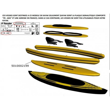 VESSIE DE PLANCHER POUR KAYAK POINTER K2 (avant 2014) SEVYLOR 80929 / 5010002199 VESSIE DE PLANCHER POUR KAYAK POINTER K2 (avant 2014) SEVYLOR 80929 / 5010002199