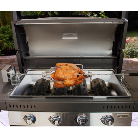 KIT ROTISSERIE PREMIUM - BROCHE + MOTEUR TOURNE BROCHE 230 V CAMPINGAZ KIT ROTISSERIE PREMIUM - BROCHE + MOTEUR TOURNE BROCHE 230 V CAMPINGAZ