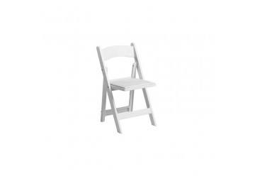 LOCATION CHAISE POLYPRO BLANCHE "MARIAGE" AVEC ASSISE REMBOUREE