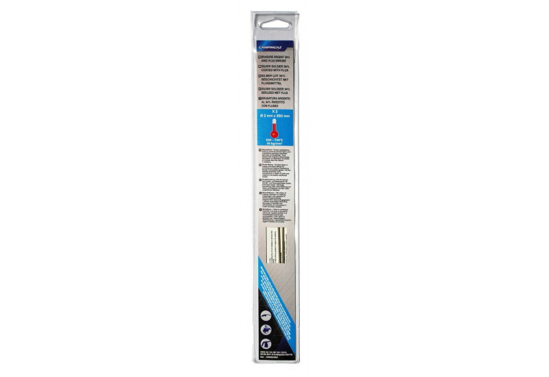 Brasure Argent 34% - LxØ 350x1.5mm - 2 Baguettes + Flux CAMPINGAZ 2000025961 Brasure Argent 34% - LxØ 350x1.5mm - 2 Baguettes + Flux CAMPINGAZ 2000025961