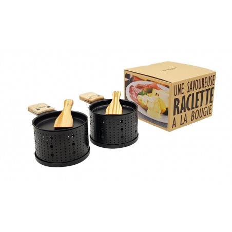 SET DE 2 RACLETTES INDIVIDUELLES A LA BOUGIE - COOKUT SET DE 2 RACLETTES INDIVIDUELLES A LA BOUGIE - COOKUT