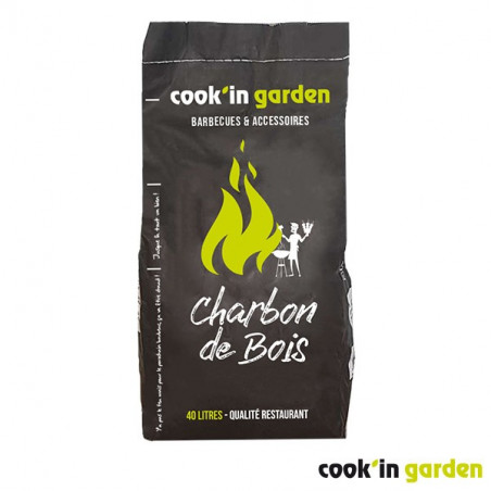 SAC CHARBON DE BOIS 40 LITRES QUALITE RESTAURANT - COOK IN GARDEN SAC CHARBON DE BOIS 40 LITRES QUALITE RESTAURANT - COOK IN GARDEN