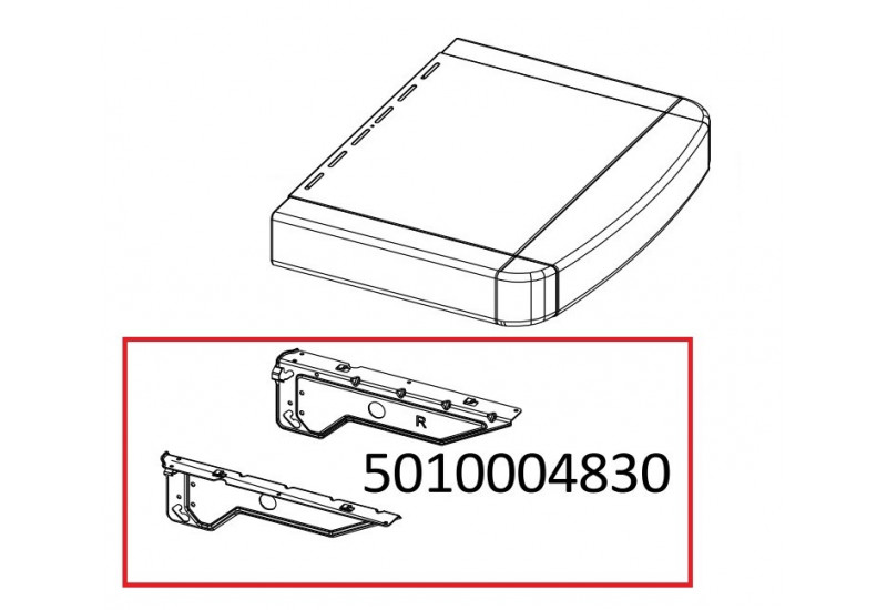  EQUERRE GAUCHE POUR TABLETTE BARBECUE 3 SERIES / 4 SERIES / CLASS 3 / CLASS 4 CAMPINGAZ   5010002175 